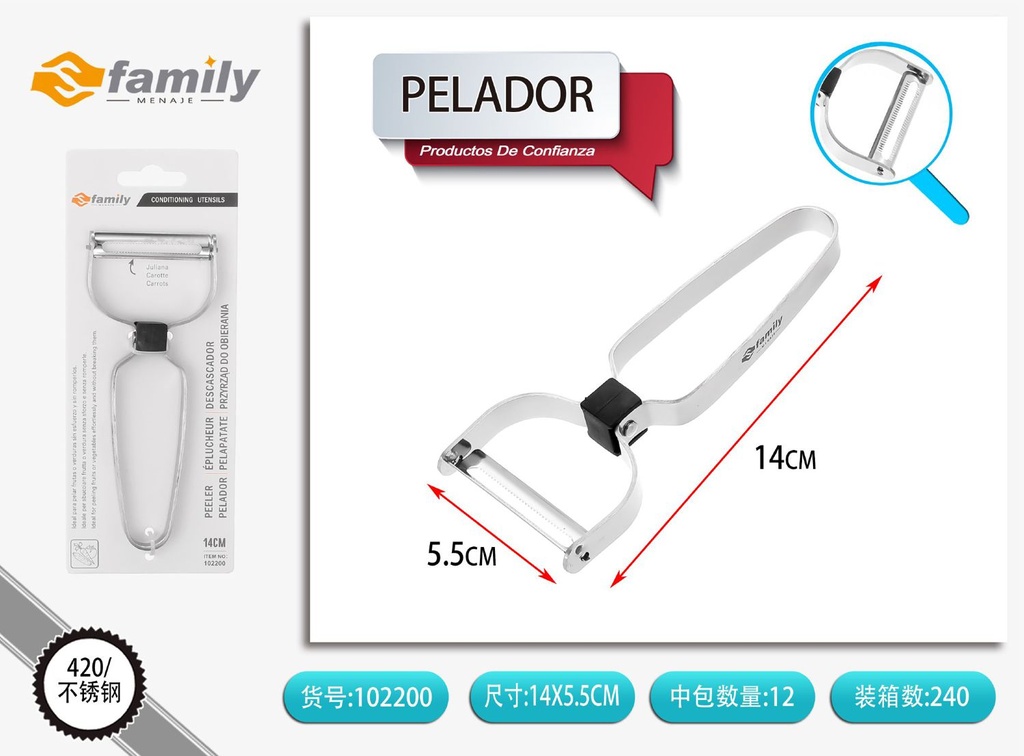 Pelador 14cm con dientes - Herramientas de cocina