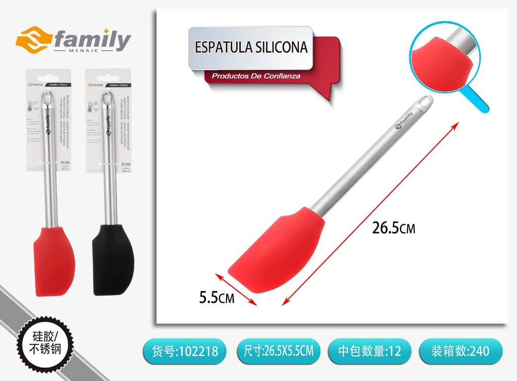 Cucharas de silicona 26cm - Utensilios de cocina