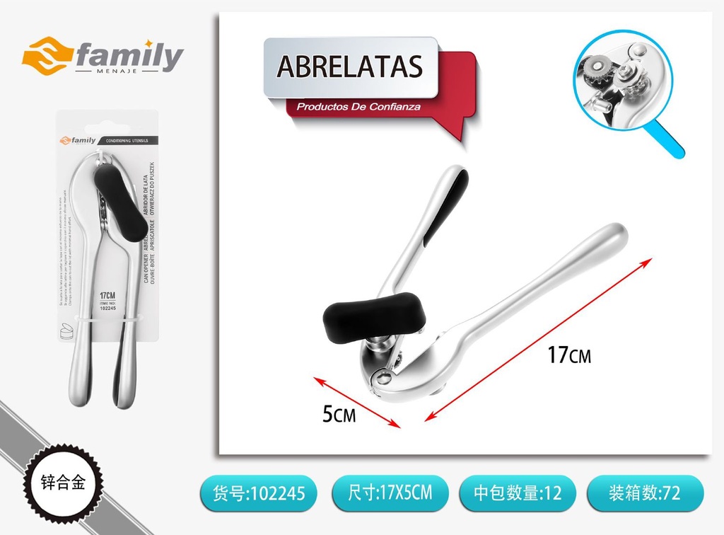 Abridor de latas 17 cm - Equipamiento de cocina