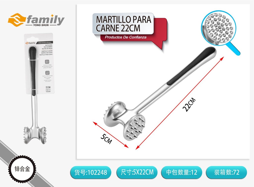 Martillo para carne 22cm