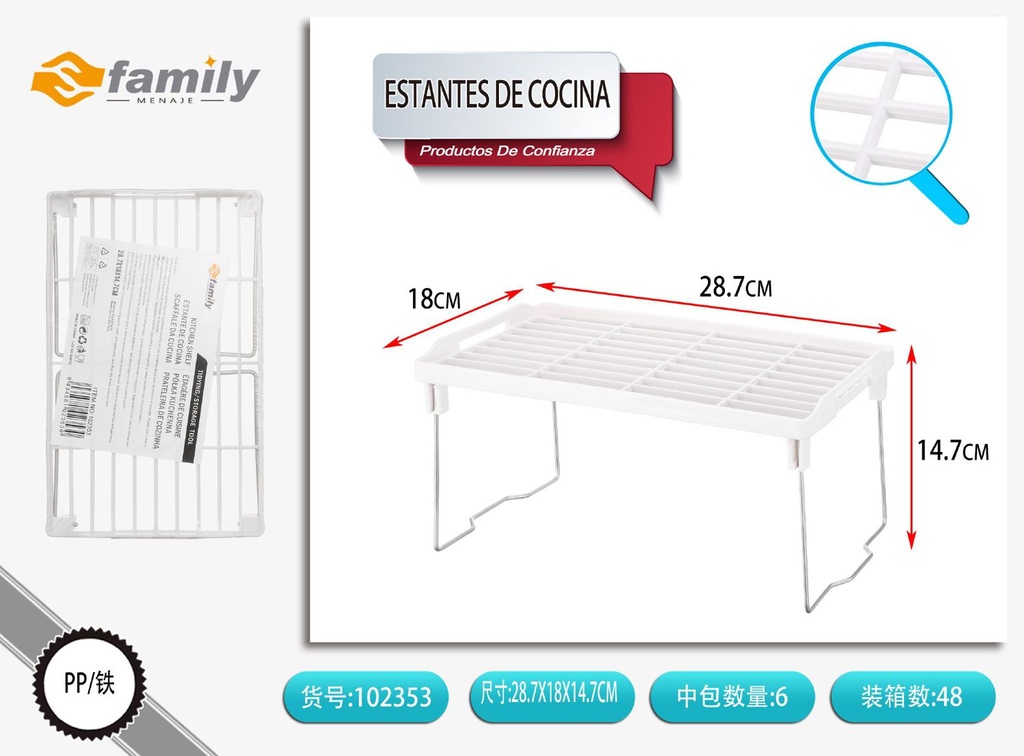 Estantes de cocina 28.7x18x14.7cm