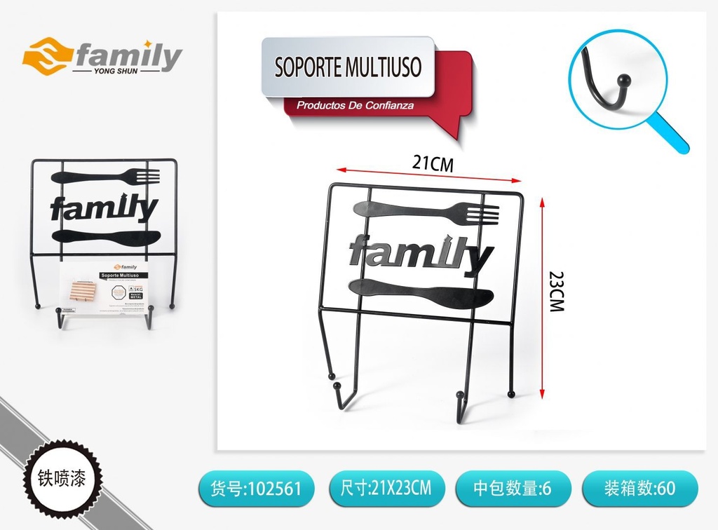 Soporte multiuso para cocina y organización