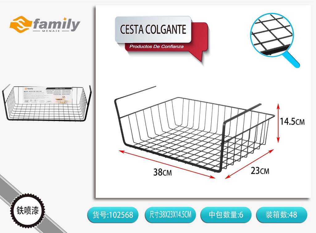Cesta colgante - Almacenamiento y organización