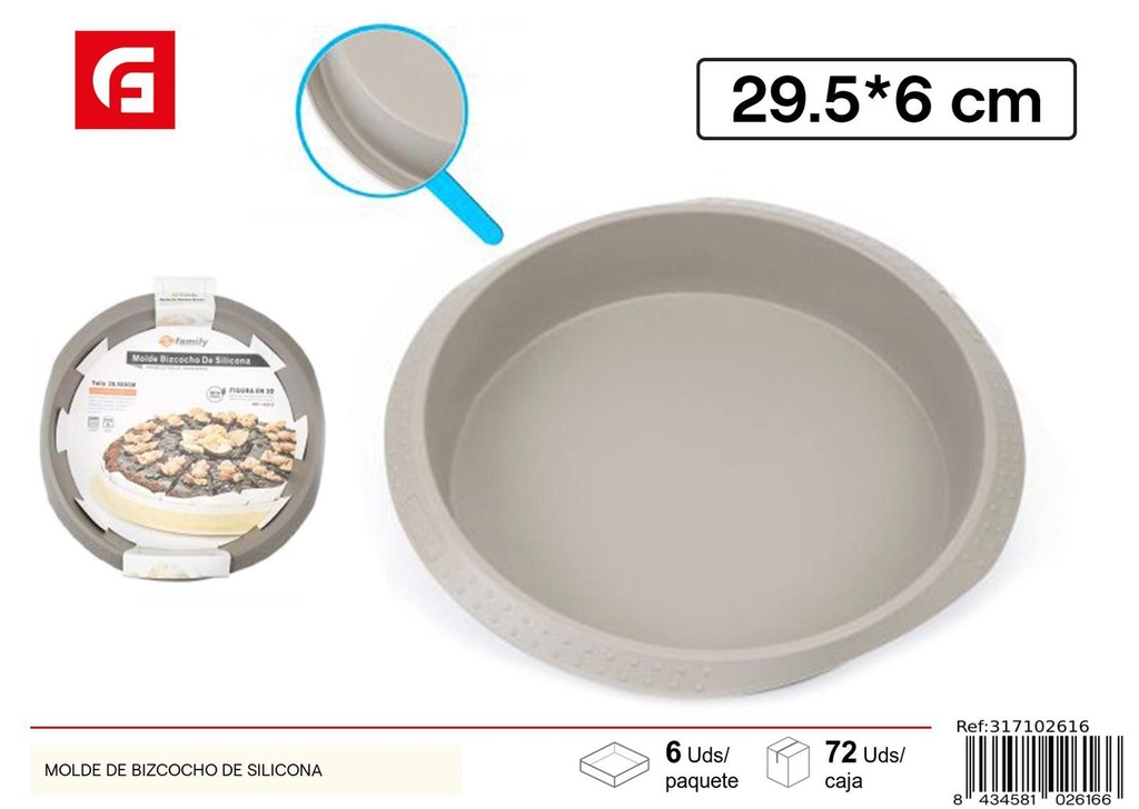 Molde de silicona para bizcochos JSC256 29.5x6 cm - Moldes para hornear