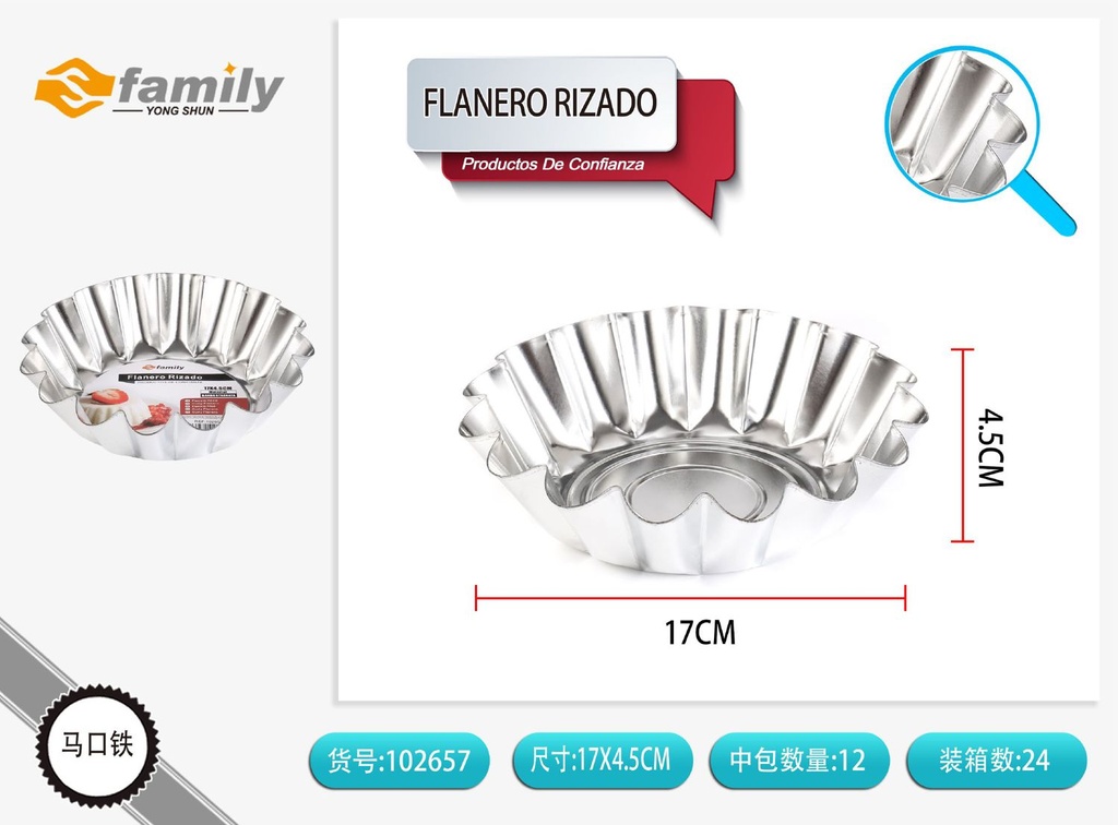Flanero rizado 17*4.5 cm de 0.2 mm - Moldes de repostería