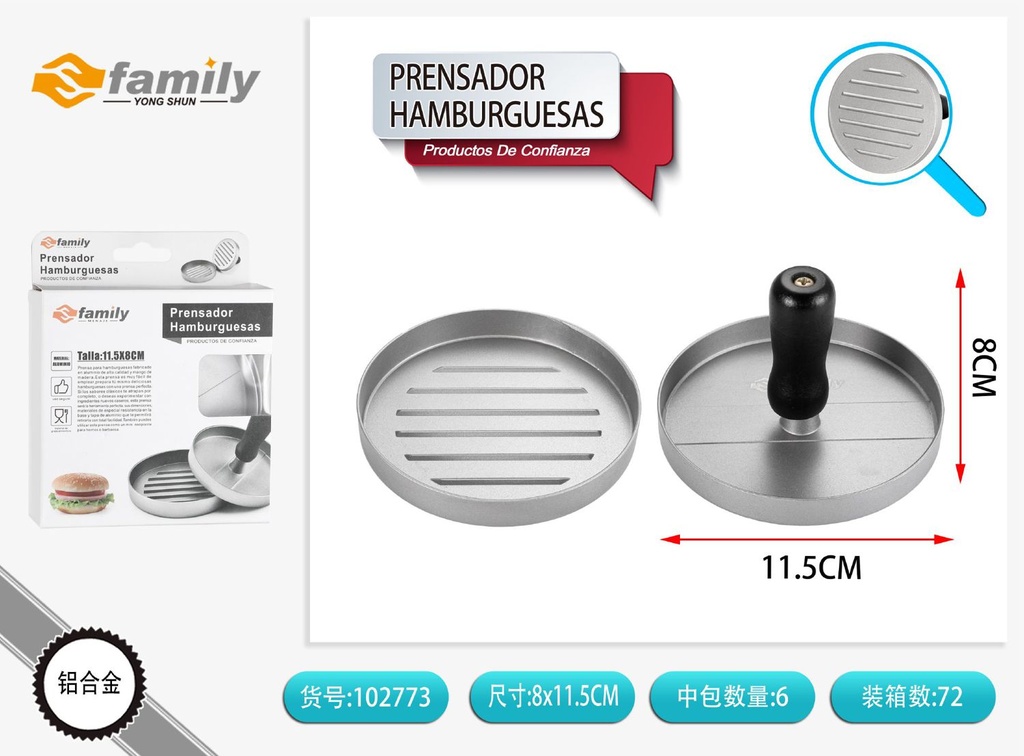 Prensador de hamburguesas - Accesorios de cocina