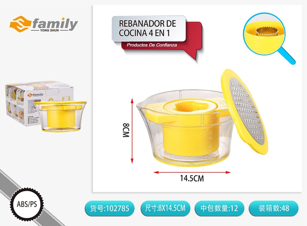 Rebanador de cocina 4 en 1 - Utensilios de cocina