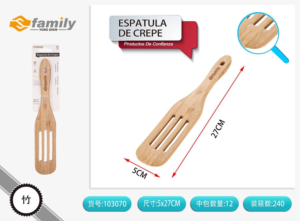 Espátula para crepes 27x5cm - Utensilios de cocina