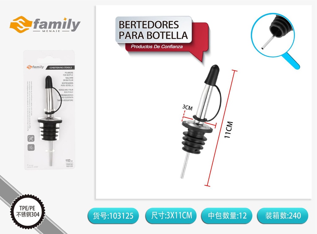Bertedores para botella 11.5x3 cm - Accesorios de cocina