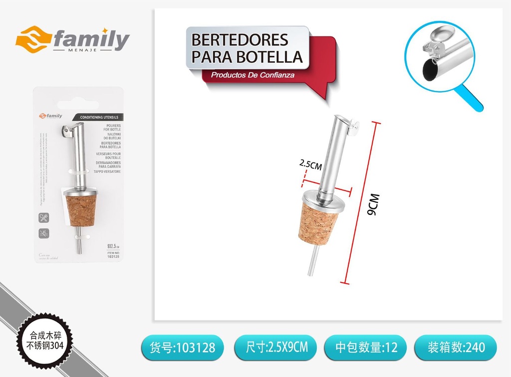 Bertedores para botella 9.5*2.5cm - Accesorios de cocina