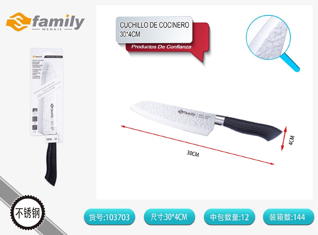 Cuchillo de cocinero 29.7cm para cocina