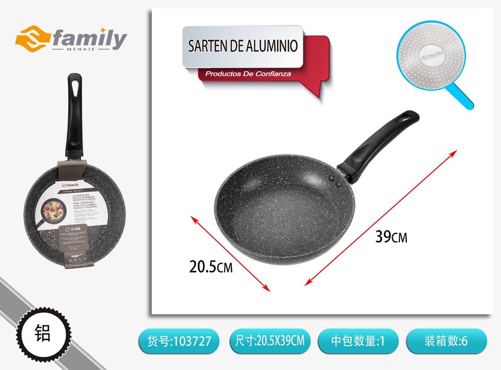 Sartén de aluminio de 20 cm - Utensilios de cocina