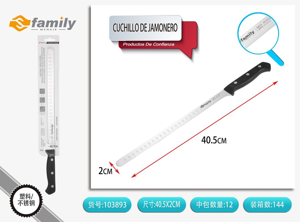 Cuchillo jamonero de 11 pulgadas para cortar jamón