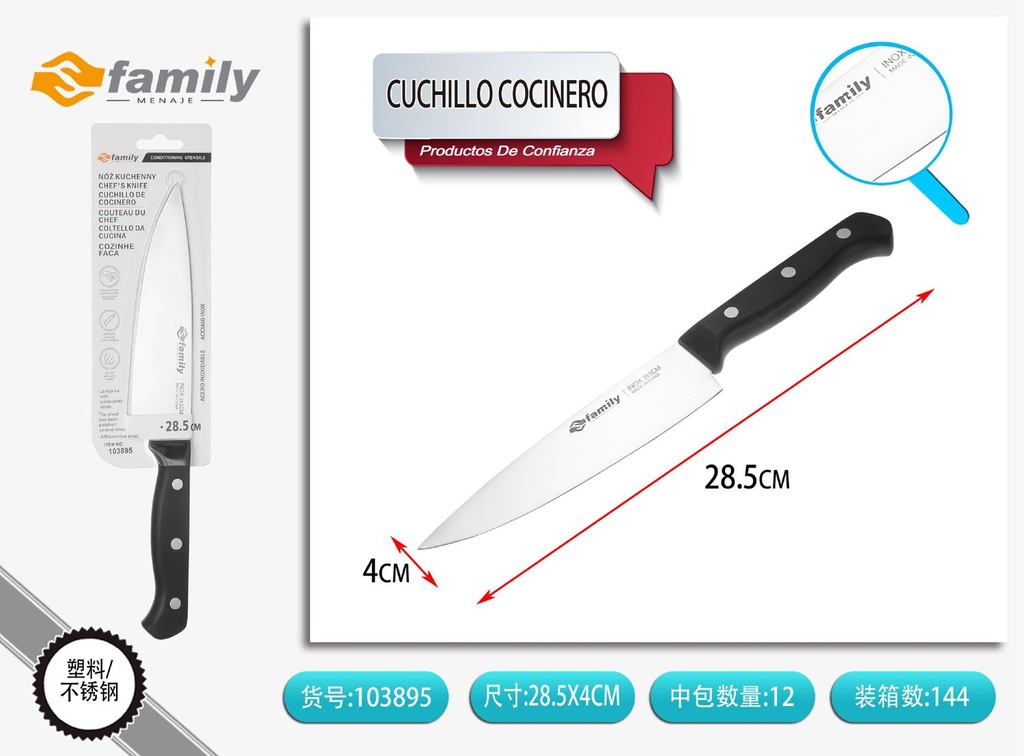 Cuchillo cocinero 6 pulgadas - Utensilios de cocina