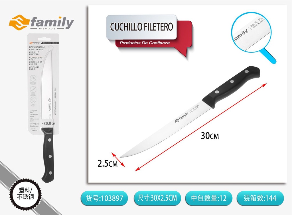 Cuchillo filetero 7 pulgadas