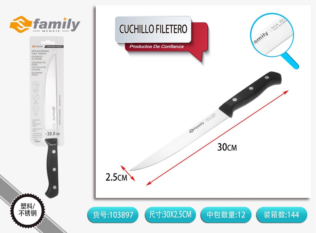 Cuchillo filetero de 7 pulgadas - Utensilios de cocina