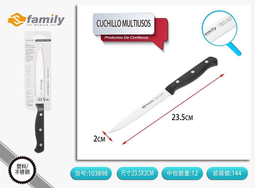 Cuchillo multiusos 4.5 pulgadas para cocina