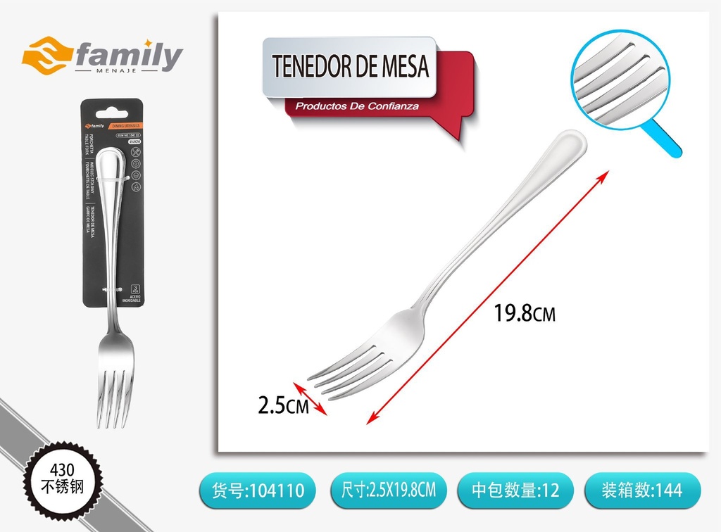 Tenedor de mesa, 3 piezas - Utensilios de cocina