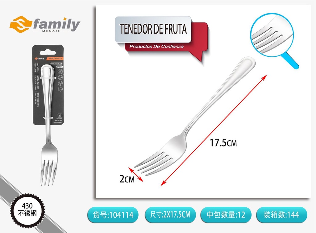 Tenedor de fruta 3 pcs