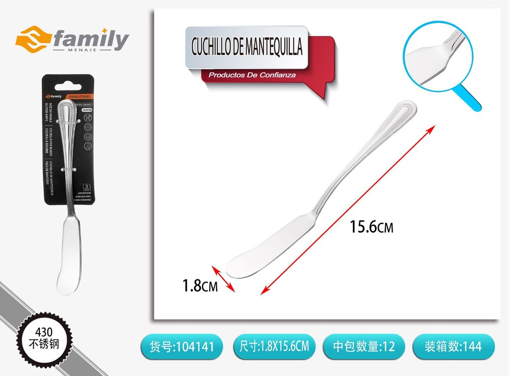 Cuchillo de mantequilla 3pcs