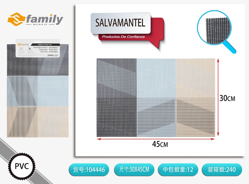 Salvamantel 30x45cm europeo