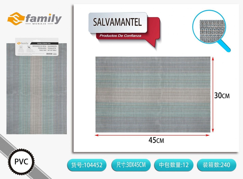 Salvamantel 30x45cm para mesa