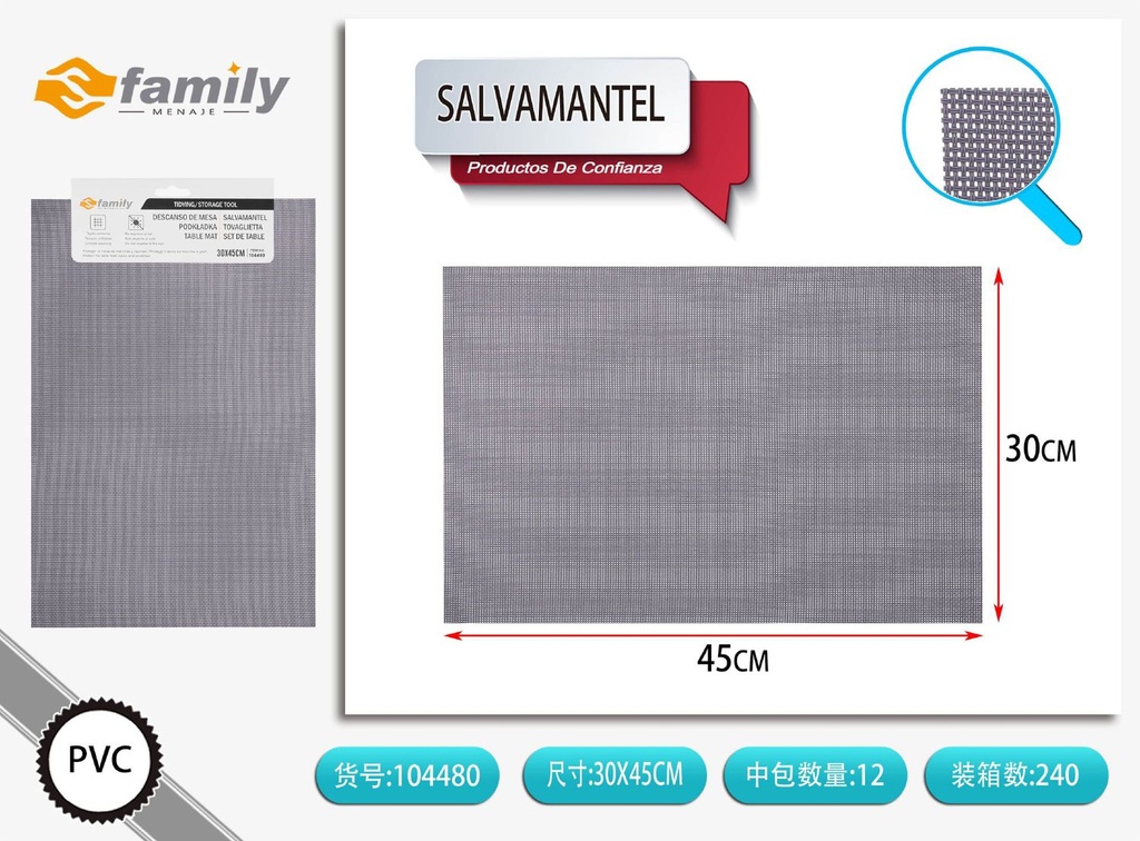 Salvamantel estilo europeo 30x45cm