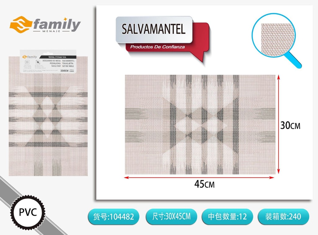 Salvamantel 30x45cm para mesa y cocina