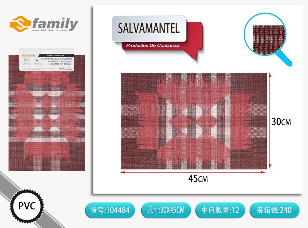 Salvamantel 30*45cm para mesa