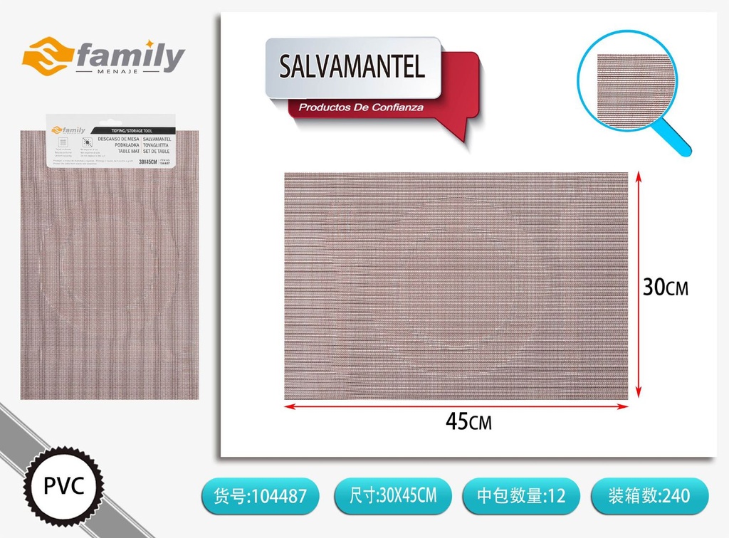 Salvamanteles europeo 30x45 cm - Manteles de mesa decorativos