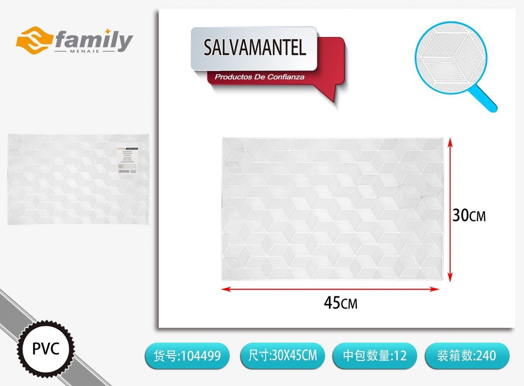 Salvamantel 30x45cm para proteger mesas y superficies