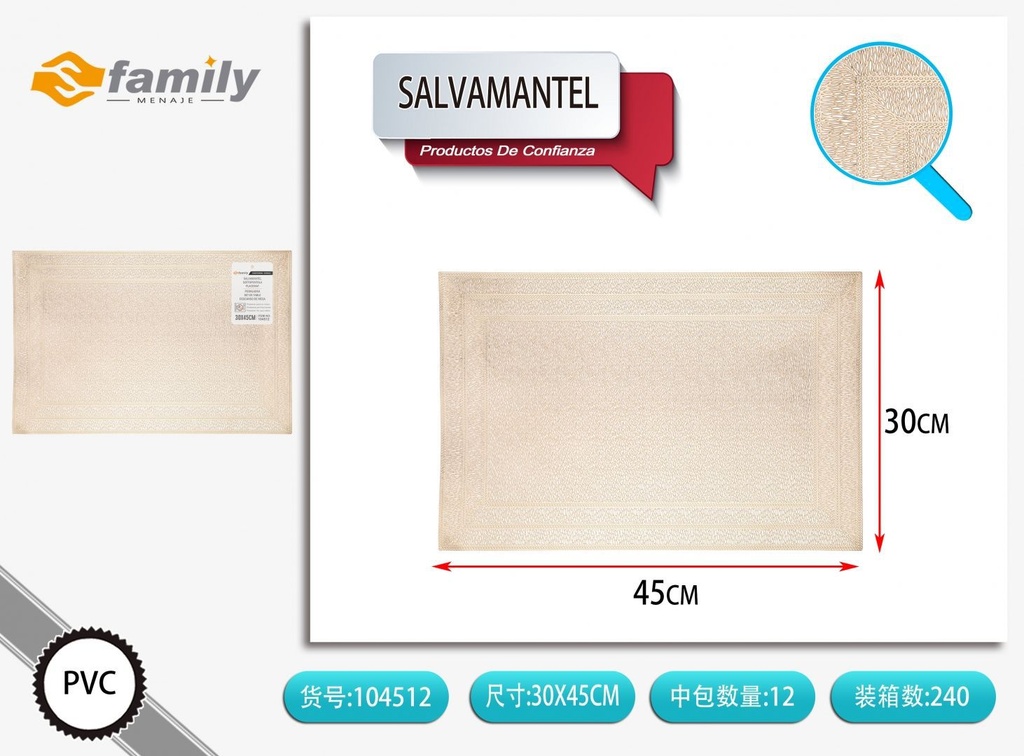 Salvamanteles 30*45cm - Cerámica para el hogar