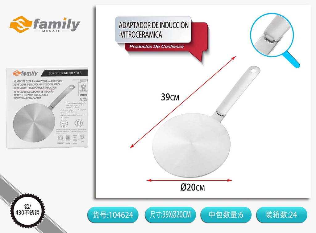 Adaptador de inducción-vitrocerámica HDP008-20 - Accesorios de cocina