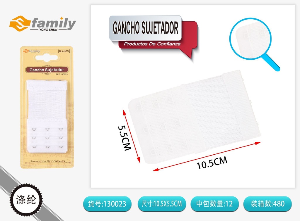 Gancho sujetador blanco - Accesorios de lencería