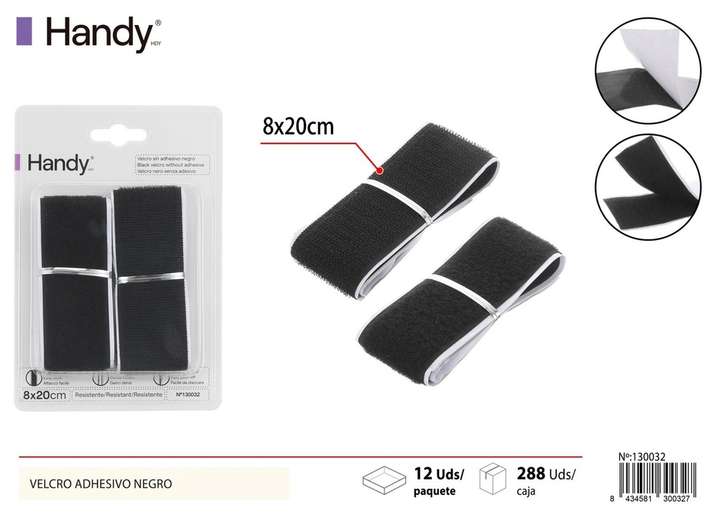 Cinta autoadhesiva negro 50cm - Accesorios varios