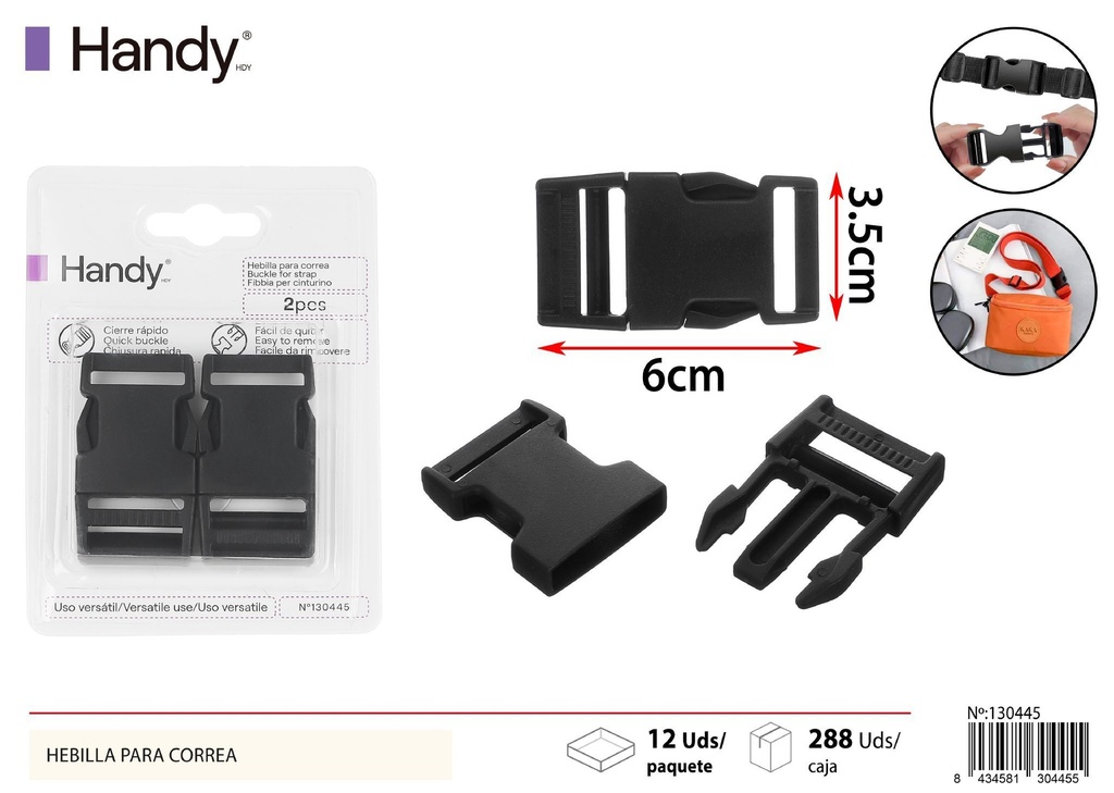 Enlace de equipaje 2 pcs - Clip de sujeción para maletas de 2.5 cm