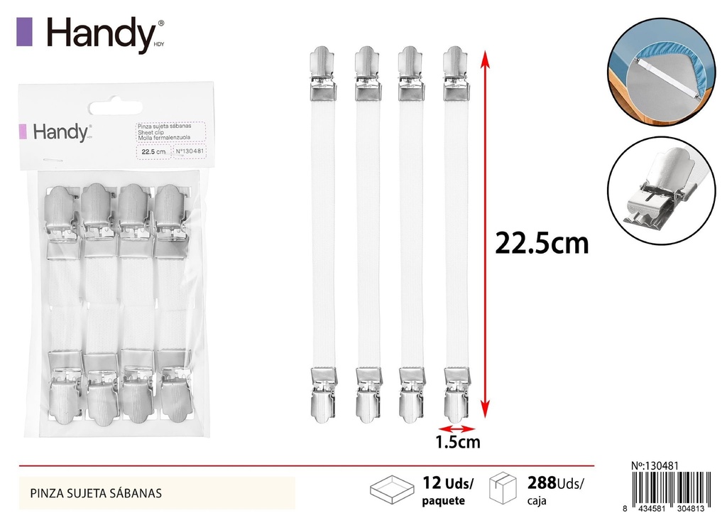 Pinzadales para sujetar sábanas - Utensilios de costura