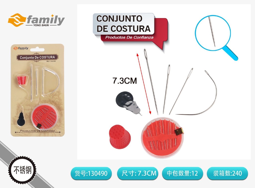 Conjunto de costura para reparaciones textiles