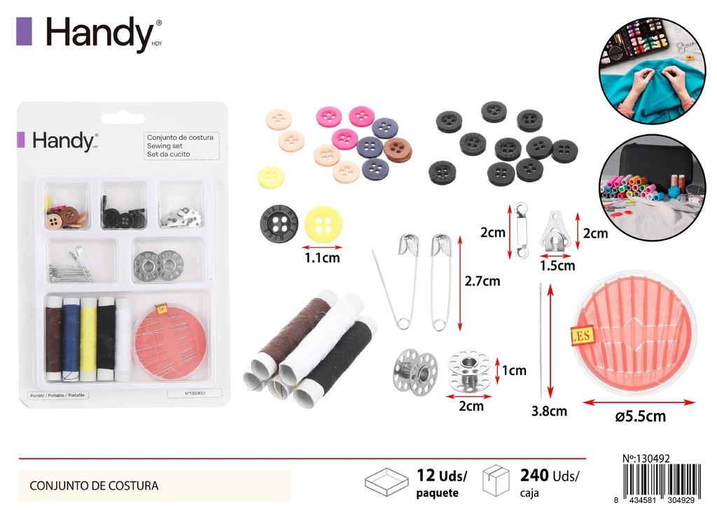 Set de costura de 6 piezas - Artículos de costura