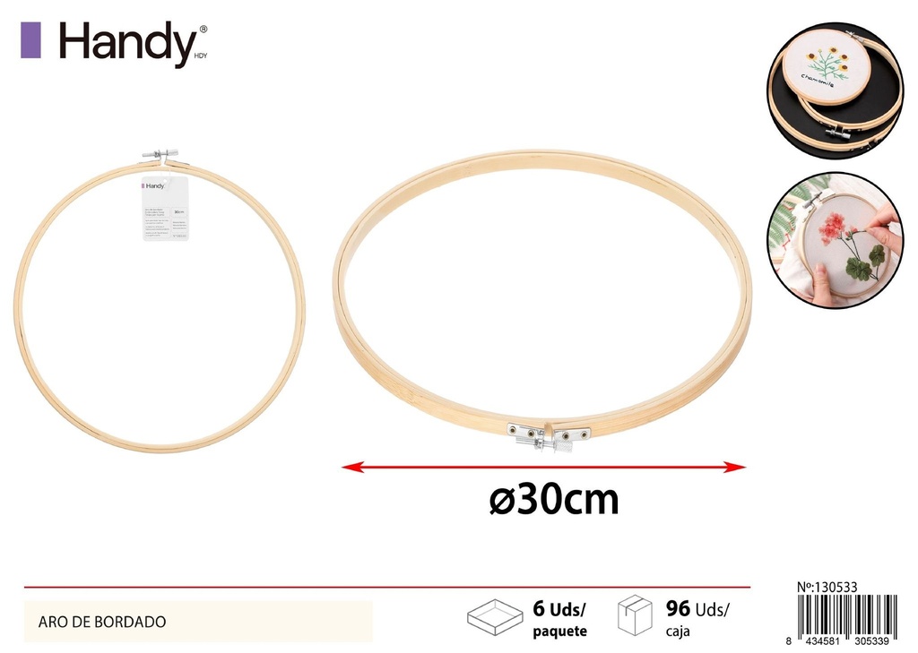 Aro de bordado 30 cm - Artículos de costura