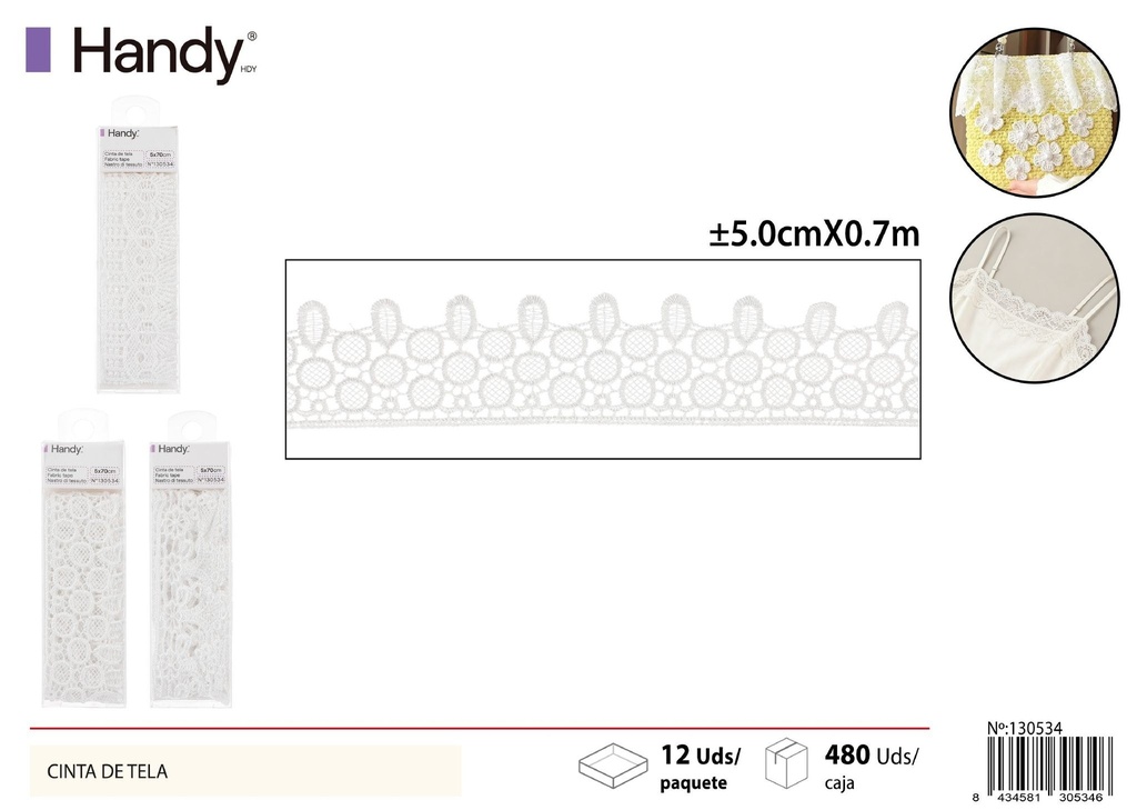 Cinta de Tela 5.0CM*0.7M - Cinta decorativa de tela