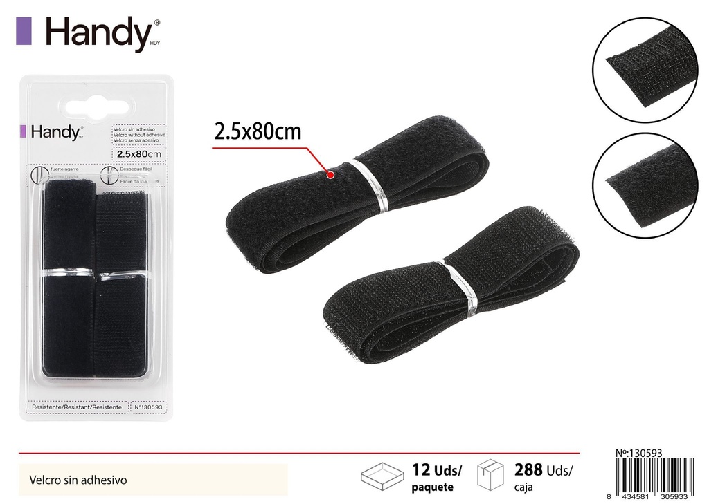  Cinta autoadhesiva negra 80 cm - Accesorios de lencería
