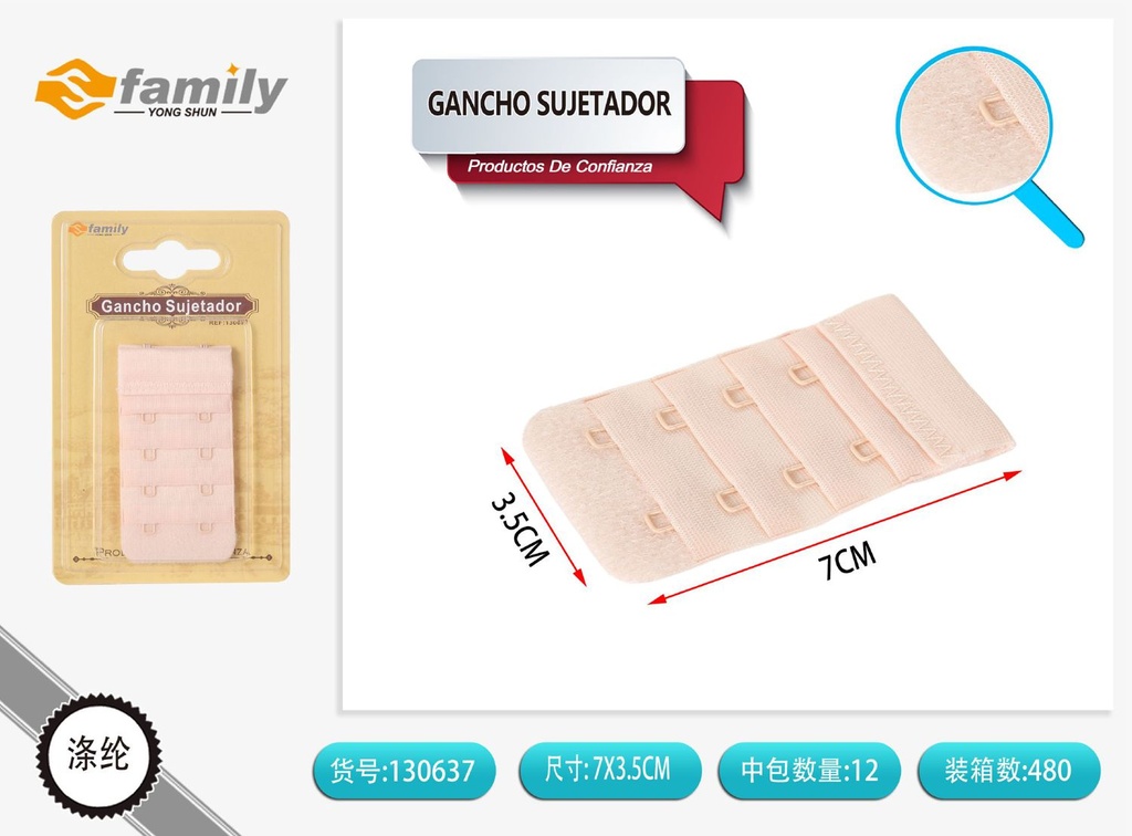 Gancho sujetador beige