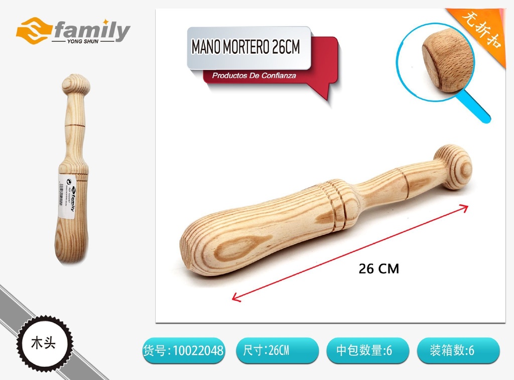 Mano mortero 26cm - Accesorios de cocina