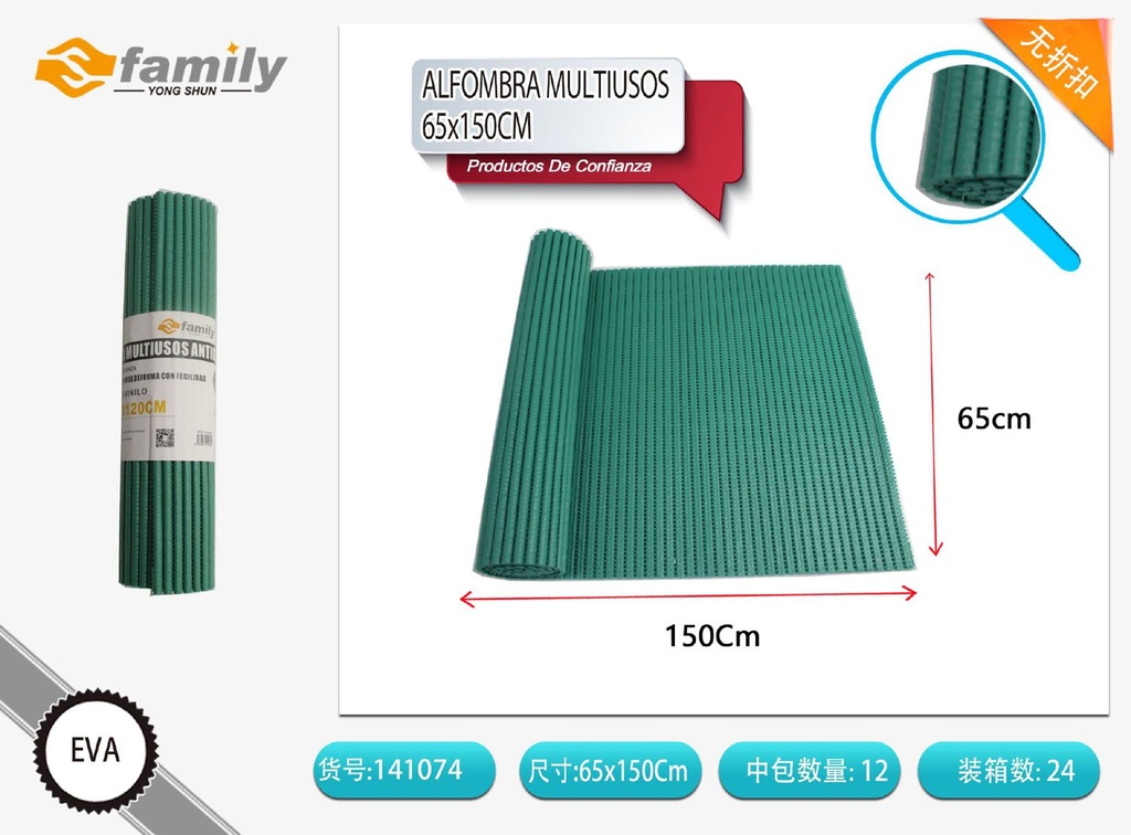Alfombra multiusos verde 65*150cm - Accesorios para el hogar