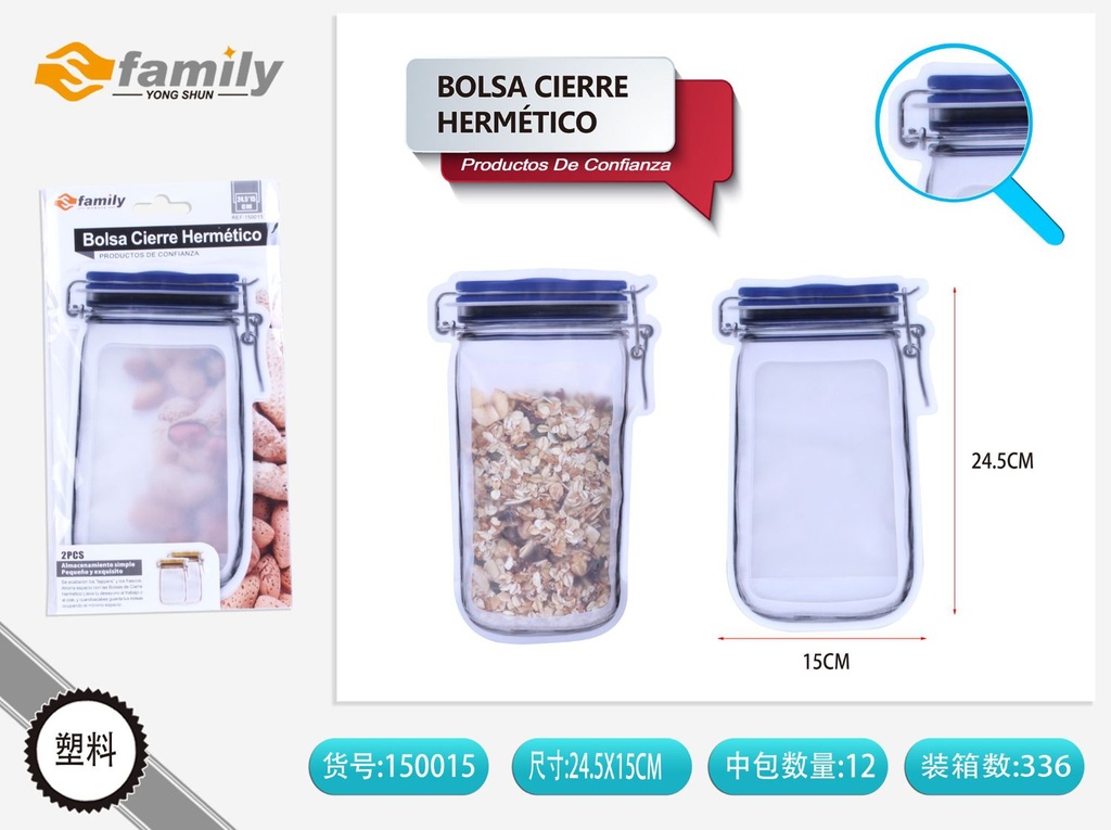 Bolsa de cierre hermético 24.5*15.3CM - Artículos de cocina