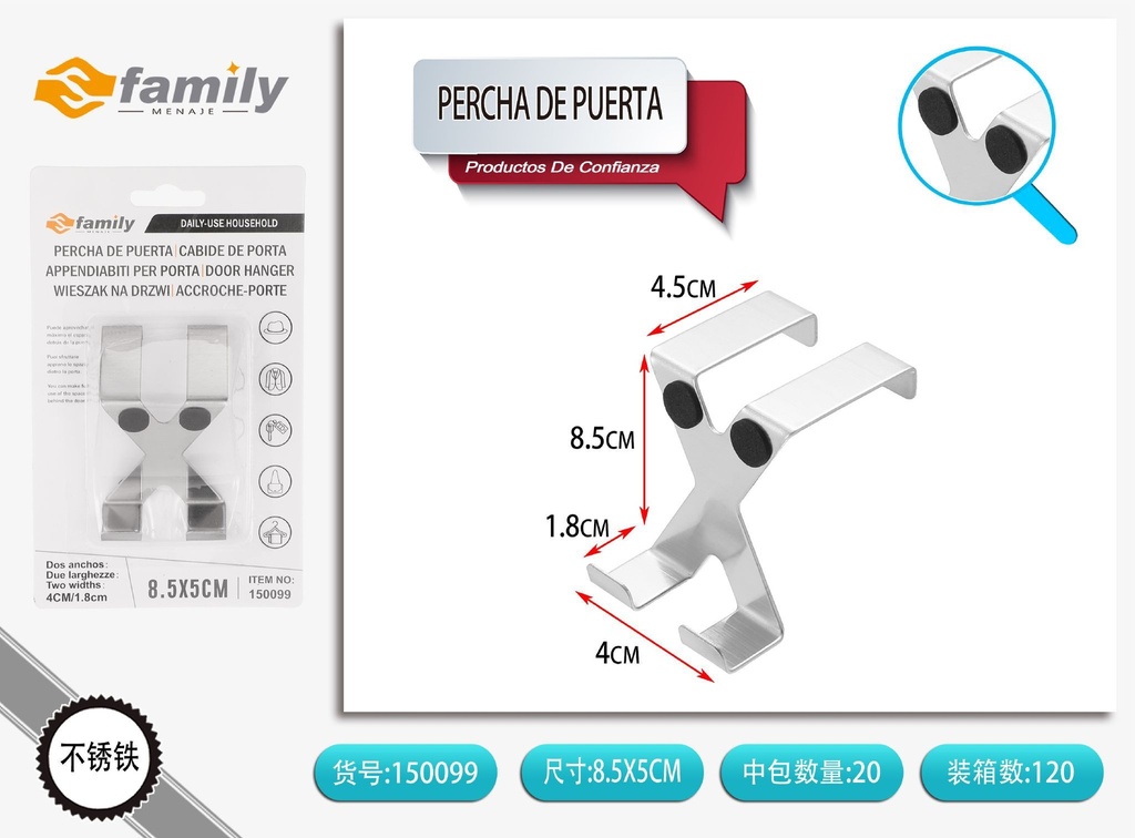 Percha de puerta 2051 - Artículos de organización