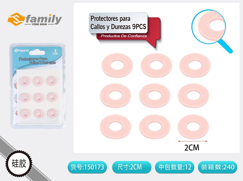 Protectores para callos y durezas 9pcs