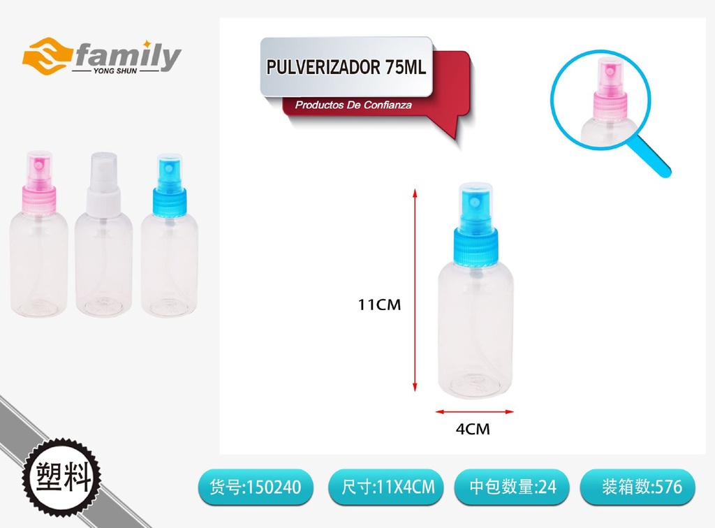 Pulverizador 75ml para cocina y limpieza