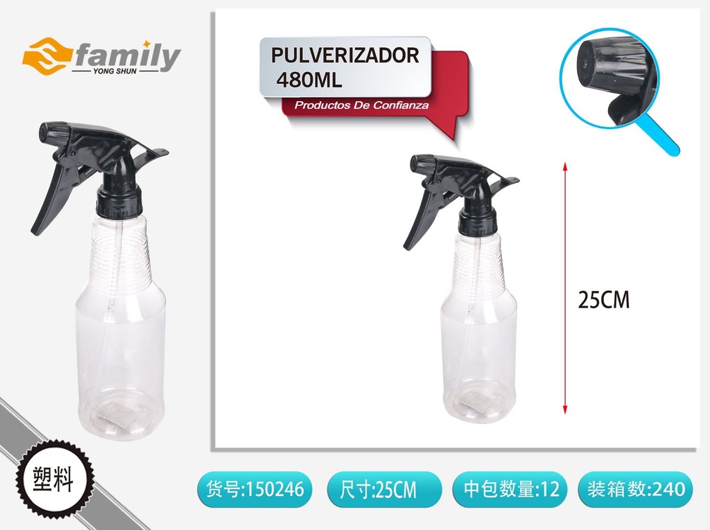 Pulverizador 480ml para cocina y limpieza